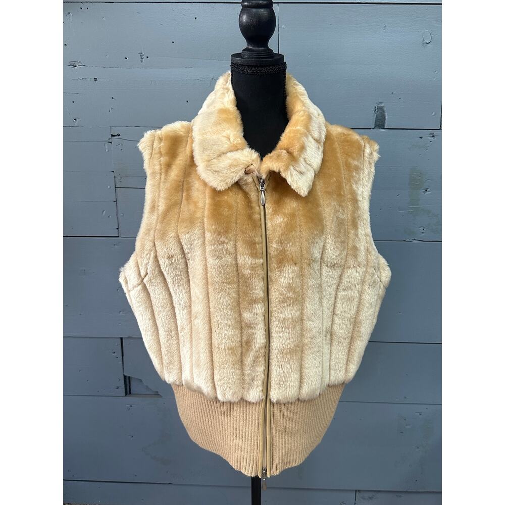 Vintage Essentials By Milano Faux Fur Vest